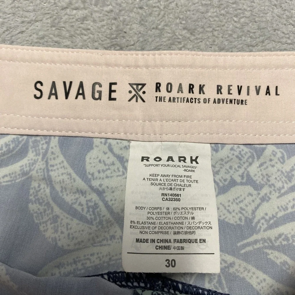 Roark‎ Revival Board Shorts Mens 30 Pineapple Print Savage Unlined Drawstring